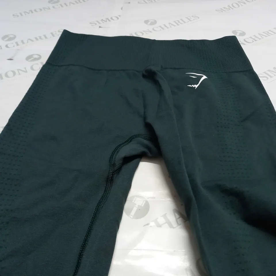GYMSHARK LEGGING JOGGERS IN DARK GREEN - SMALL
