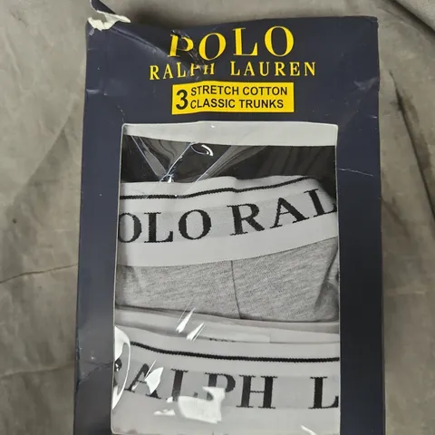 POLO RALPH LAUREN STRETCH COTTON THREE CLASSIC TRUNKS – 3 PACK, MEN'S UNDERWEAR, SIZE S