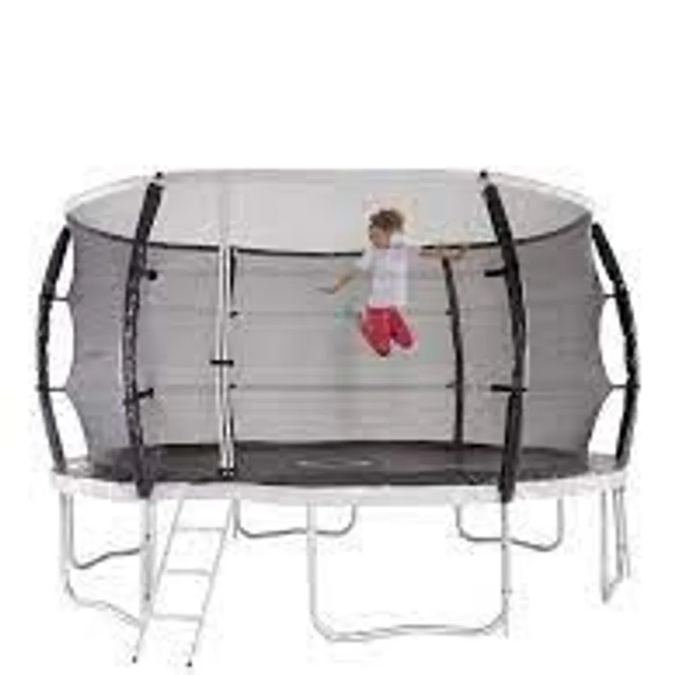 12FT TITAN SUPER TUBE TRAMPOLINE, ENCLOSURE & LADDER (4 BOXES) RRP £375