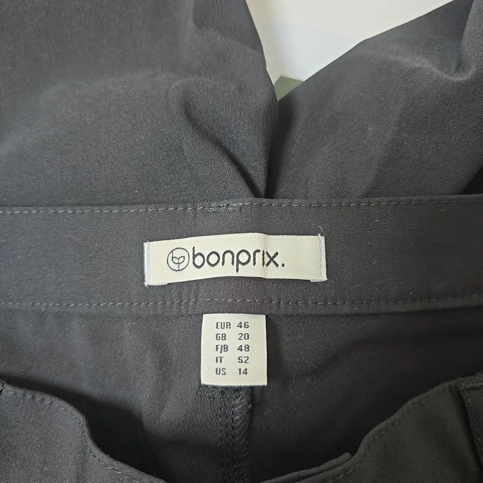 BONPRIX WOMEN'S BLACK TROUSERS UK 20 (EU 46)
