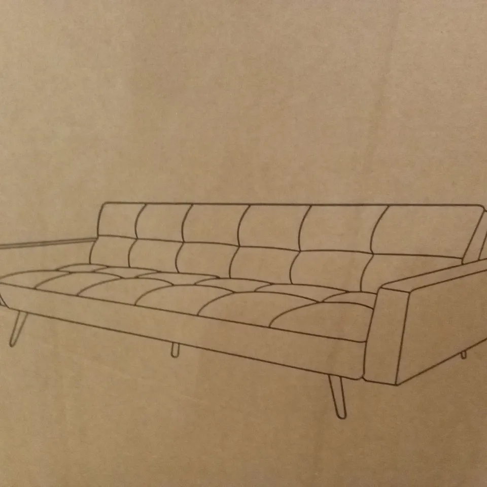 BOXED CHILLAX POSH VELVET PLATIN GREY SOFA BED (1 BOX)