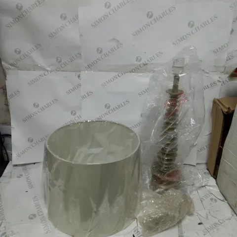 TL ANTIQUE GOLD LAMP AND SHADE