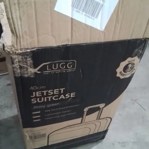 BOXED LUGG 40CM JETSET SUITCASE ARMY GREEN