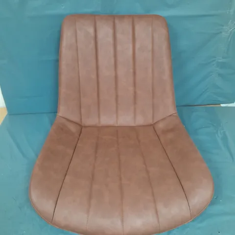 SET OF 2 FAUX LEATHER CHAIRS - COLLECTION ONLY