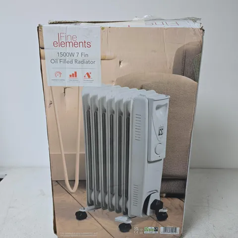 Fine Elements 1500W 7 Fin Oil-Filled Radiator – Boxed