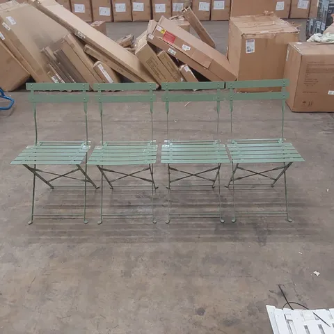RIVE DROITE BISTRO CHAIRS SET OF 4 THISTLE GREEN