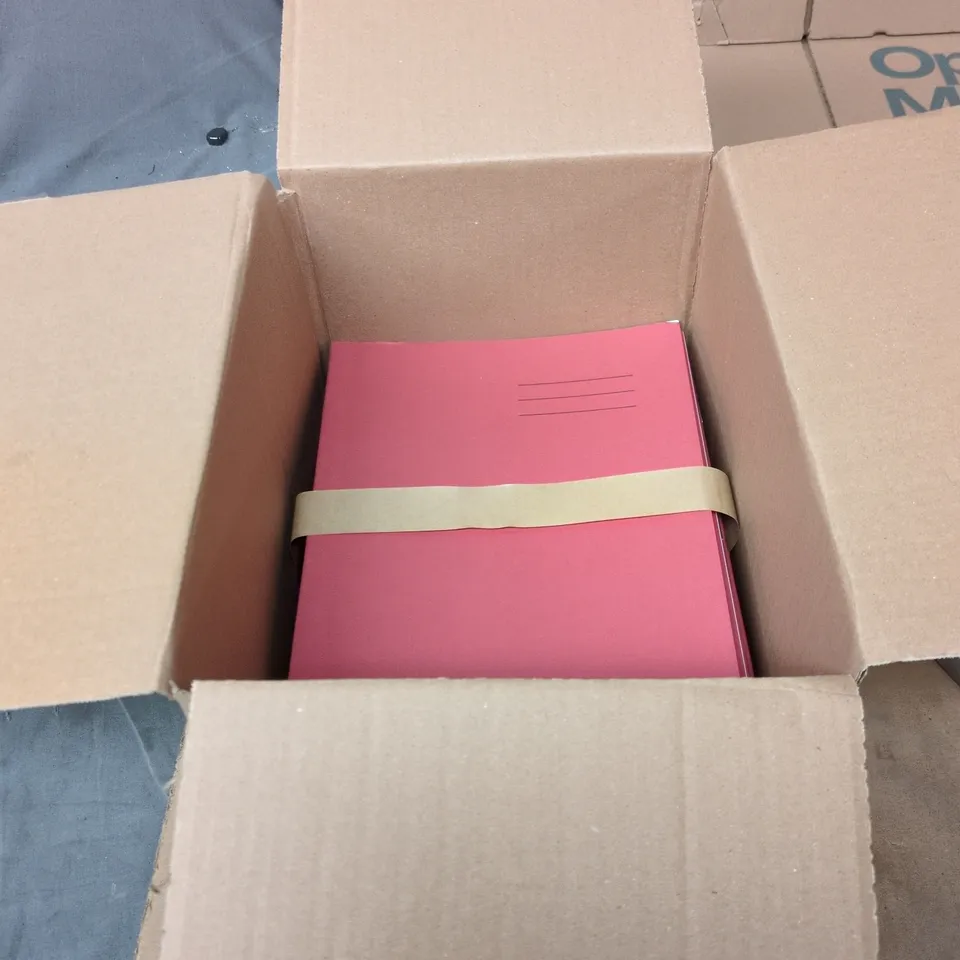 BRAND NEW BOX OF 50 LINED WRITING BOOKS RED (64PAGE)
