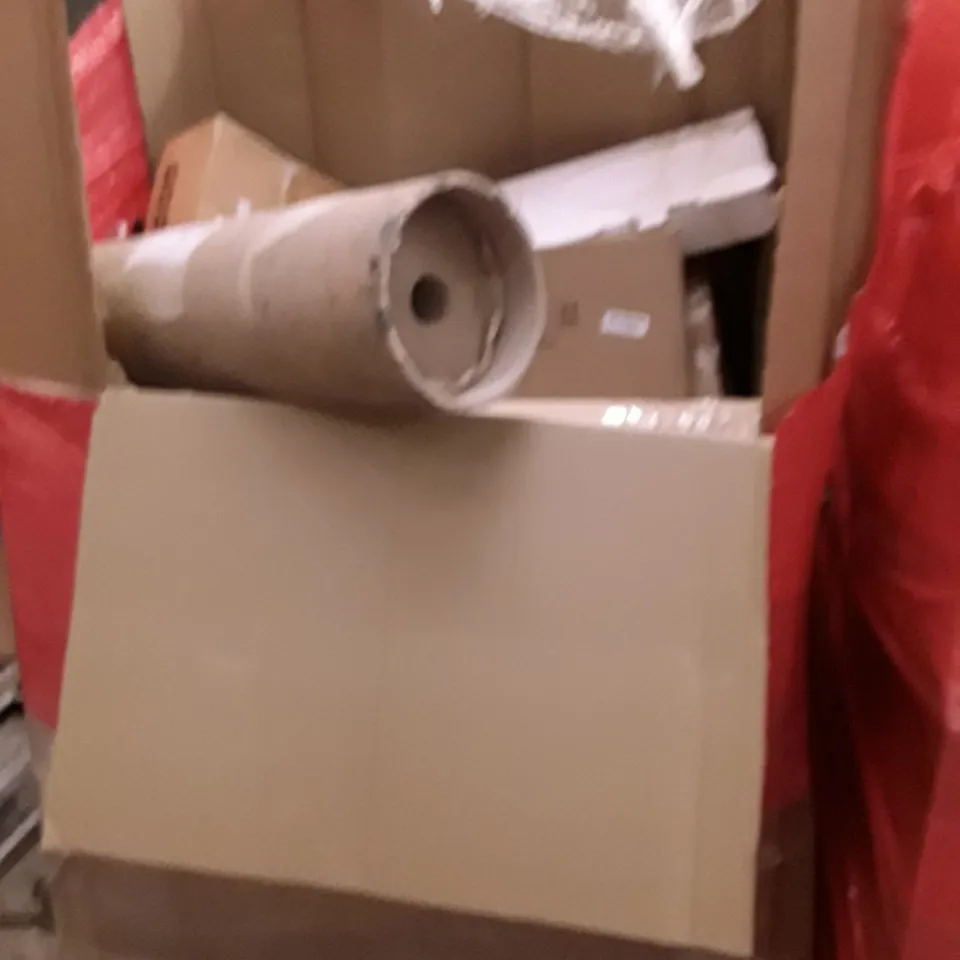 PALLET OF ASSORTED HOUSEHOLD ITEMS TO INCLUDE POP UP DOG CRATE, BABY WALKER AND CAMPING TENT