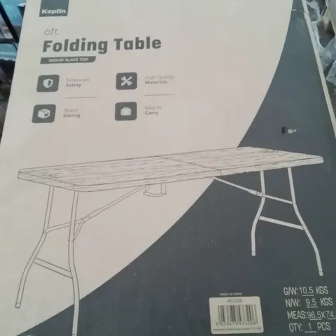 BOXED KEPLIN 6FT FOLDING TABLE