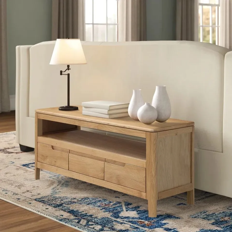 BOXED REMI TV STAND FOR TVS UP TO 43" - NATURAL OAK EFFECT 