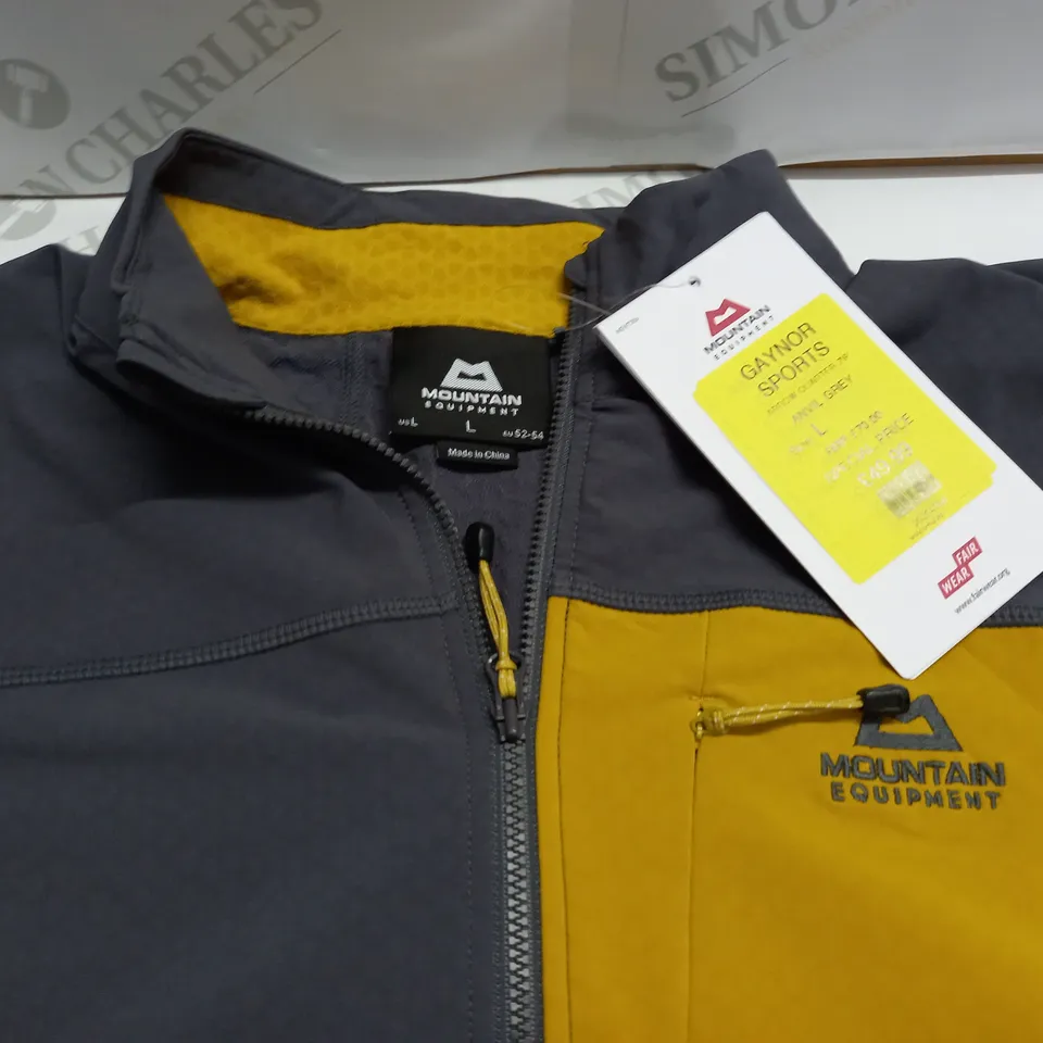 MOUNTAIN EQUIPMENT ARROW QUARTER ZIP PULL OVER IN GREY - L