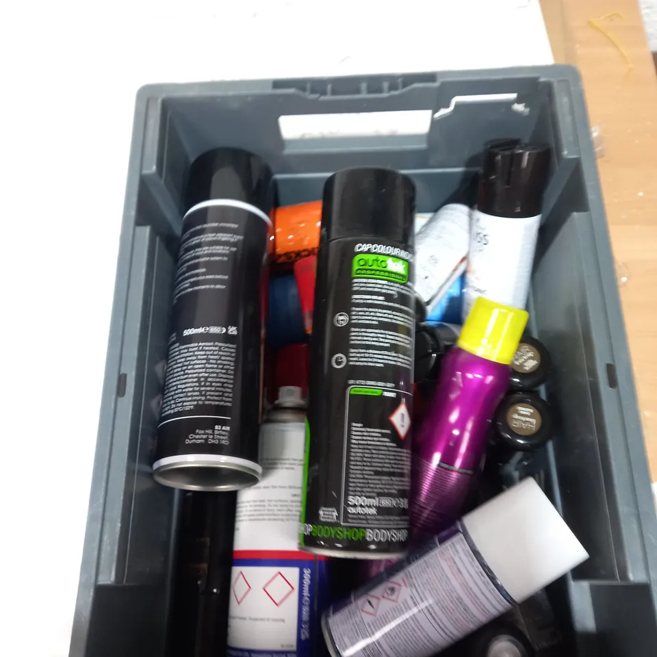 APPROXIMATELY 13 ASSORTED AEROSOL ITEMS TO INCLUDE AIR FRESHNER, PRIMER SPRAY PAINT, AIR DUSTER ETC - COLLECTION ONLY
