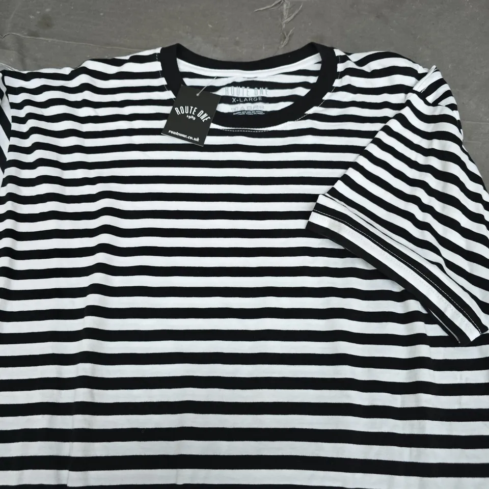 ROUTE ONE STRIPED LONG-SLEEVE T-SHIRT – UK XL