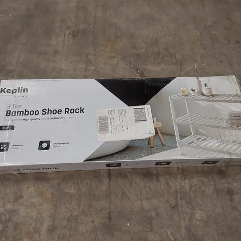 BOXED KEPLIN 3 TIER BAMBOO SHOE RACK
