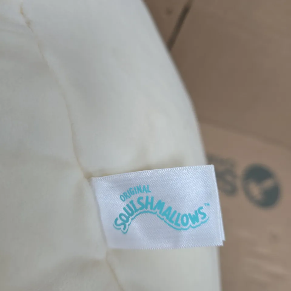 SQUISHMALLOWS PIG PLUSH – WHITE WITH BROWN PATCHES, PINK SNOUT (ORIGINAL SQUISHMALLOWS)