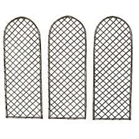 BOXED SET OF 3 WILLOW TRELLIS FENCING PANEL SCREEN CLIMBING TRELLISES