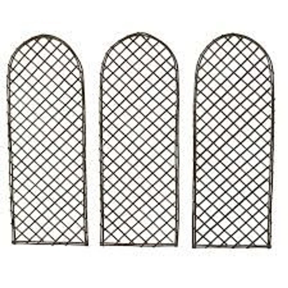 BOXED SET OF 3 WILLOW TRELLIS FENCING PANEL SCREEN CLIMBING TRELLISES