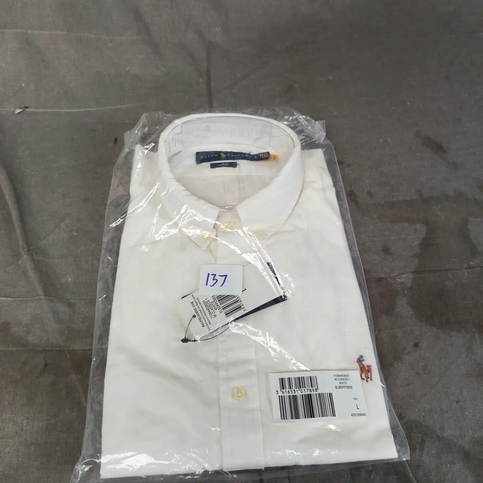 BAGGED POLO RALPH LAUREN BUTTONED SHIRT -SIZE L