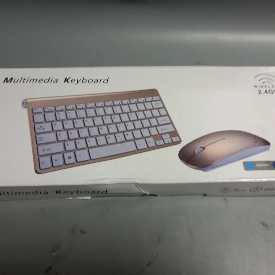 BOXED WIRELESS MULTIMEDIA KEYBOARD AND MOUSE