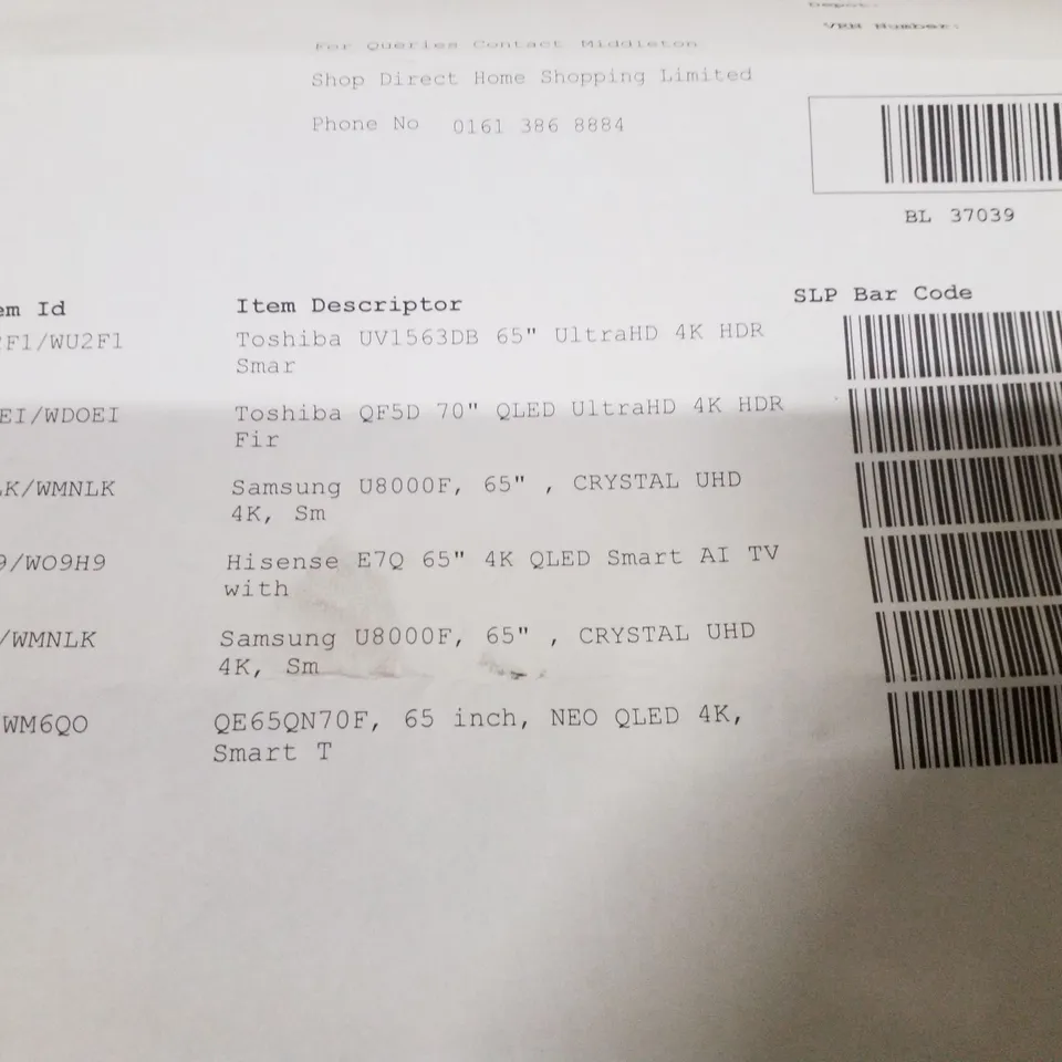 PALLET CONTAINING APPROXIMATELY 6 ASSORTED DAMAGED TVS