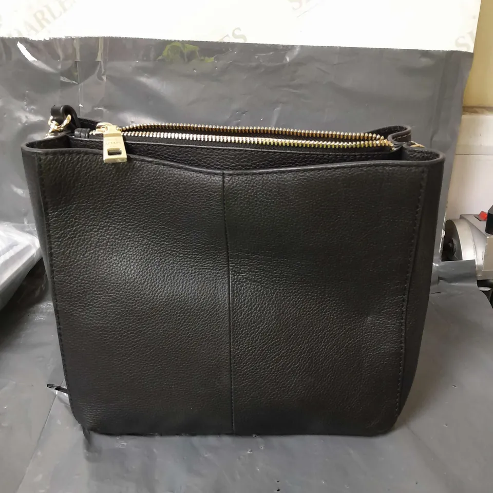 OSPREY LONDON LEATHER HANDBAG BROWN/BLACK