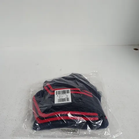 ABERCROMBIE AND FITCH MERINO WOOL BLEND MEDIUM BLUE/RED CARDIGAN