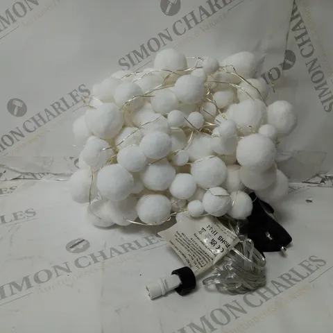BOXED 160 LED SNOWBALL LIGHT GARLAND