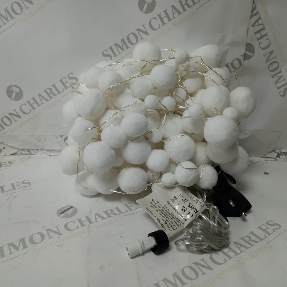 BOXED 160 LED SNOWBALL LIGHT GARLAND RRP £19.99