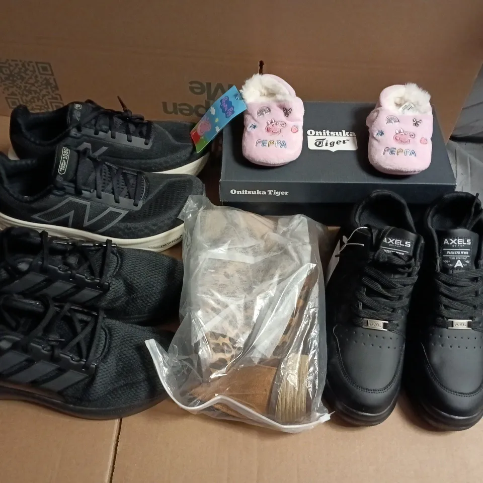 LOT OF 12 ASSORTED PAIRS OF SHOES AND TRAINERS IN VARIOUS SIZES