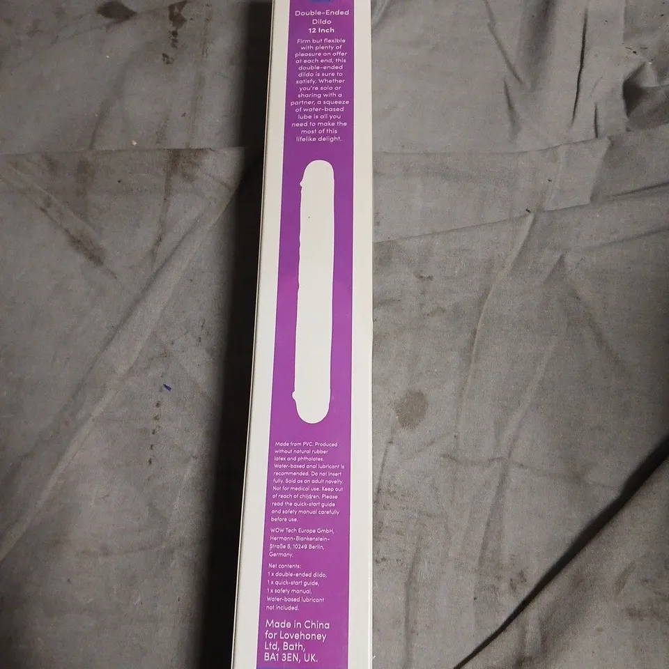 LOVEHONEY DOUBLE-ENDED DILDO, 12-INCH – BOXED