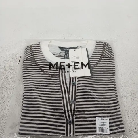 ME+EM LONDON DOUBLE-LAYER LOOK LONG SLEEVE TOP β STRIPED, UK 6