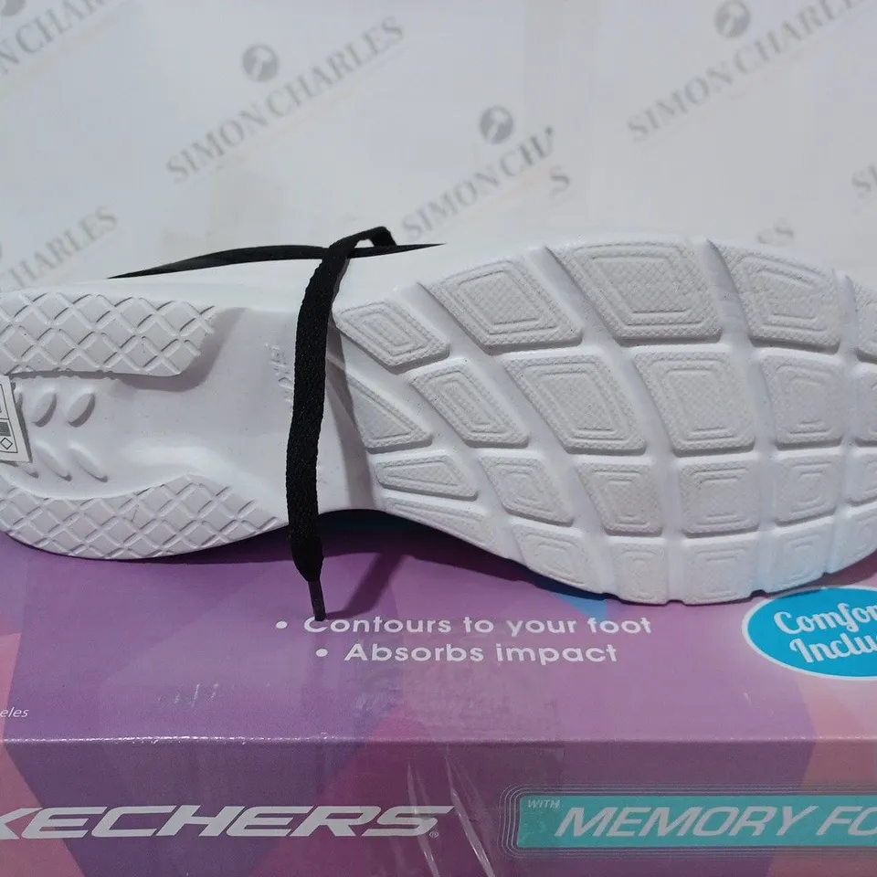 BOXED BLACK SKETCHERS TRAINING SHOES SIZE 7