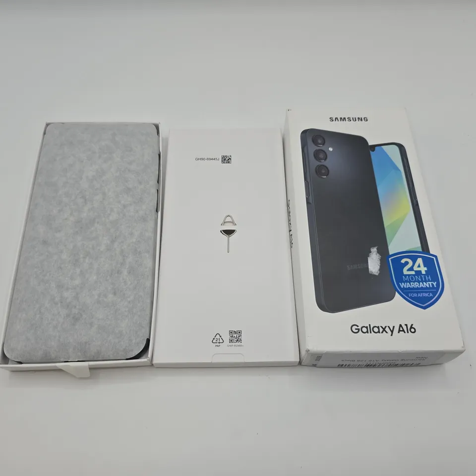 BOXED SAMSUNG GALAXY A16 4/128GB IN BLACK - SM-A165F