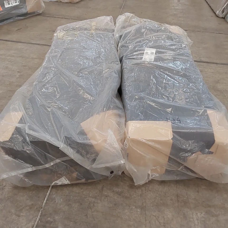 BAGGED DESIGNER 5FT KING SIZE DIVAN BASE - CHARCOAL GREY (2 PIECES)