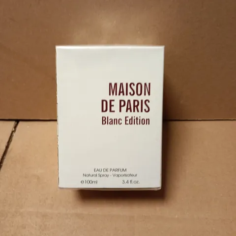 BOXED AND SEALED MAISON DE PARIS BLNC EDITION 100ML EAU DE PARFUM