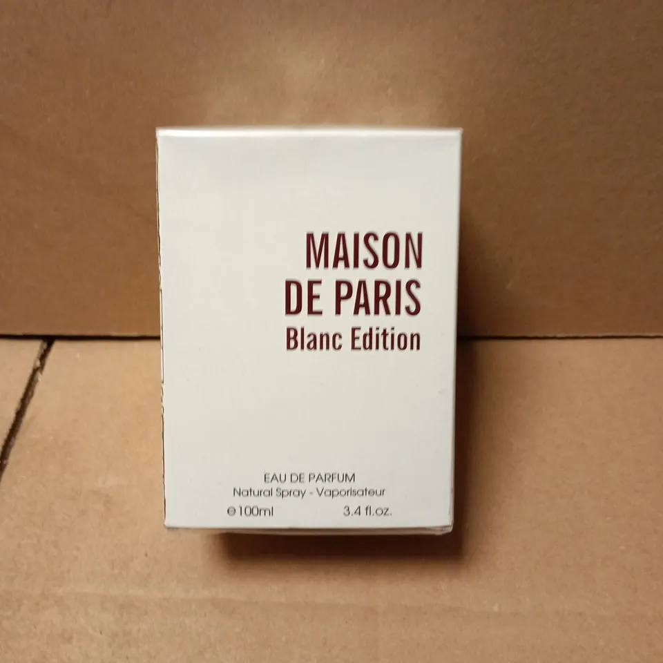 BOXED AND SEALED MAISON DE PARIS BLNC EDITION 100ML EAU DE PARFUM