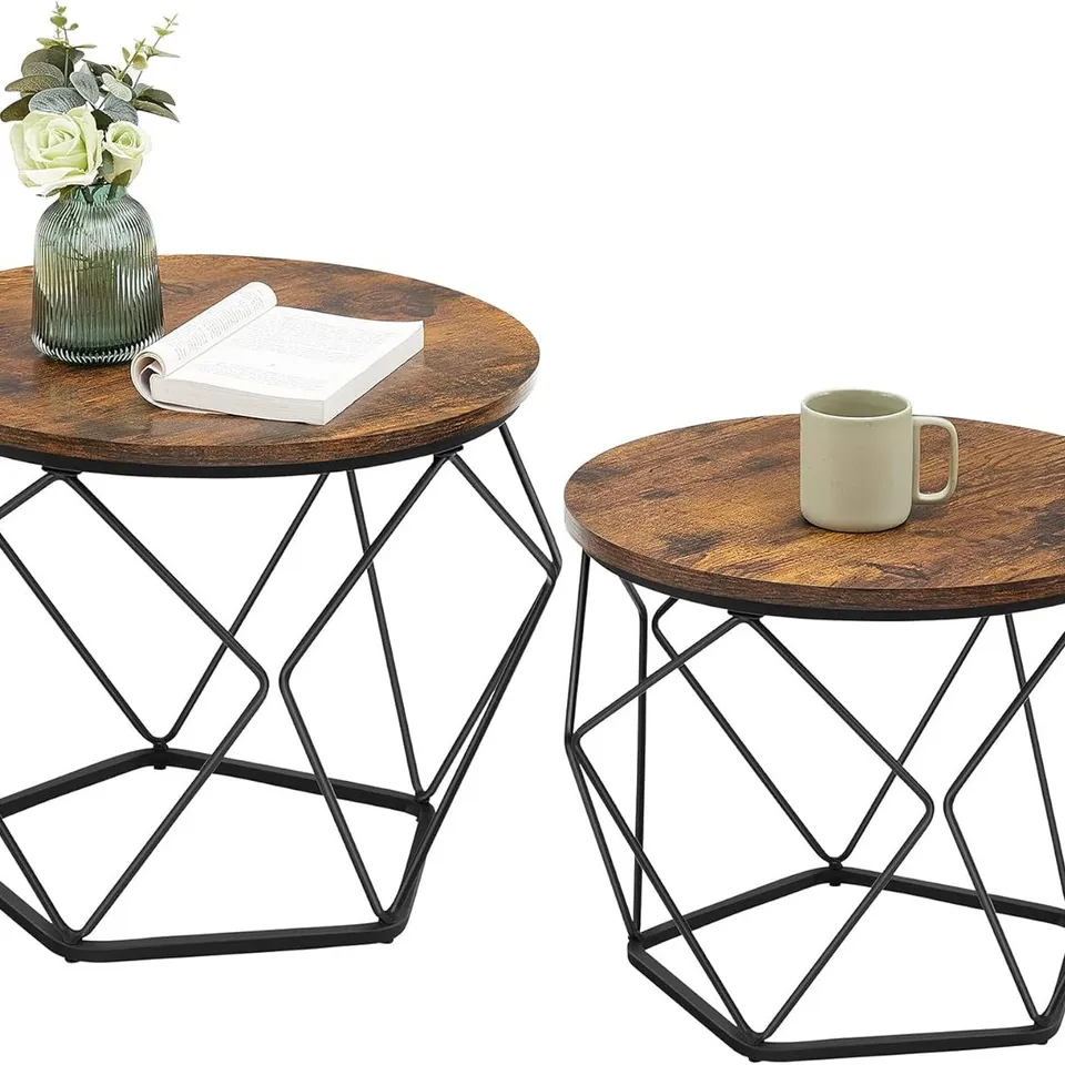 BOXED VASAGLE COFFEE TABLES, SET OF 2 SIDE TABLES