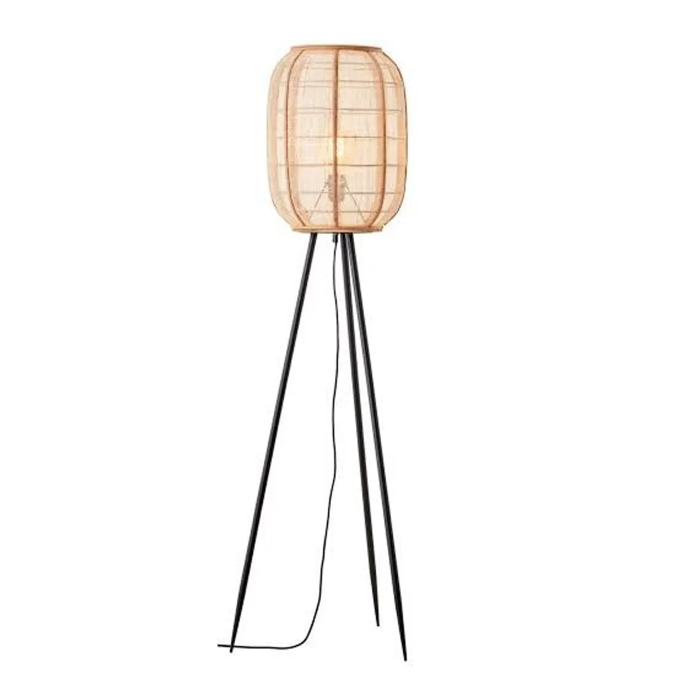 BOXED ENDON LIGHTING 101687 ZAIRE | WHITE & BROWN & MATT BLACK | 10W 806LM | FLOOR LIGHT