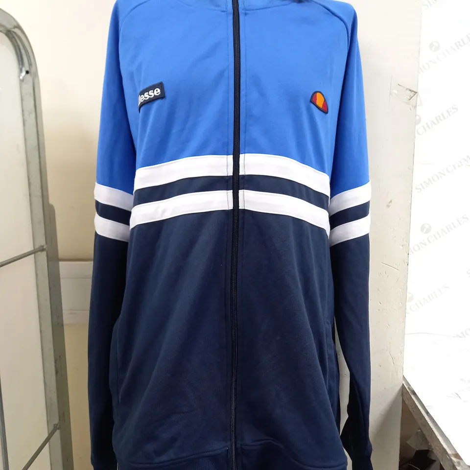 ELLESSE MID STRIPE JACKET IN BLUE/NAVY - UK 6XL