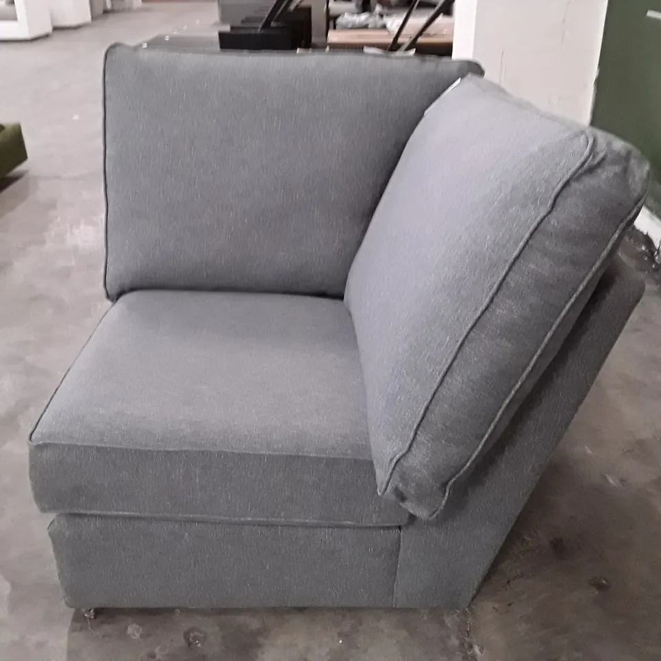QUALITY DESIGNER SOFA CORNER SECTION - GREY FABRIC 