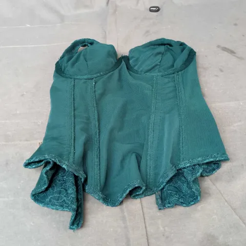 MARS THE LABEL TEAL LACE BUSTIER TOP - UK SIZE 8