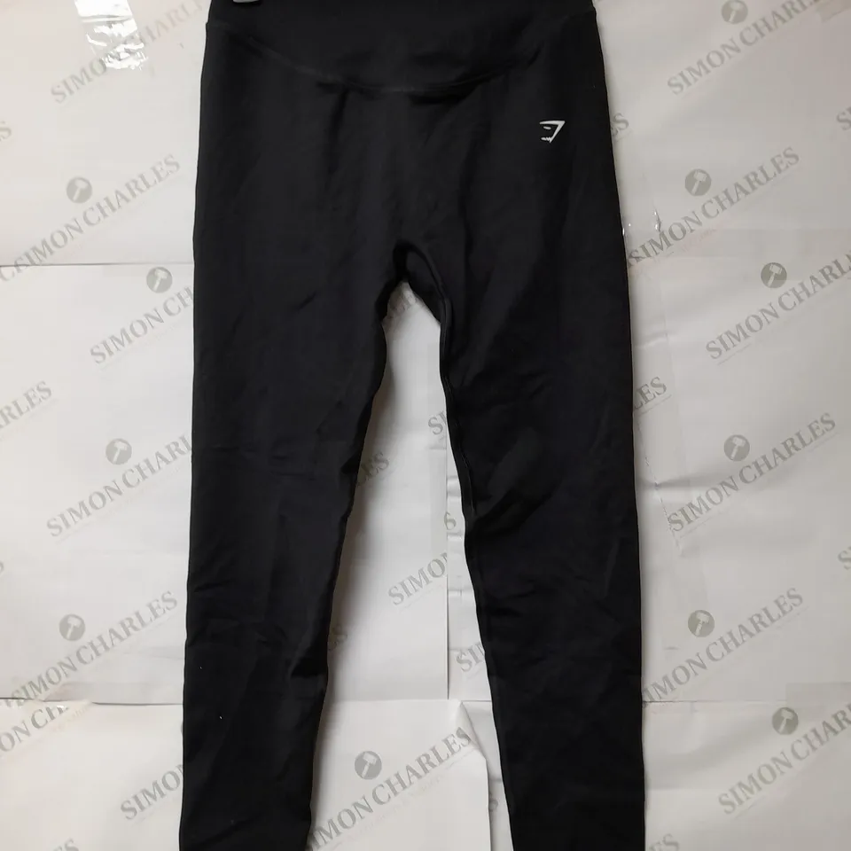 GYMSHARK LADIES SWEAT SEAMLESS LEGGINGS BLACK SIZE L