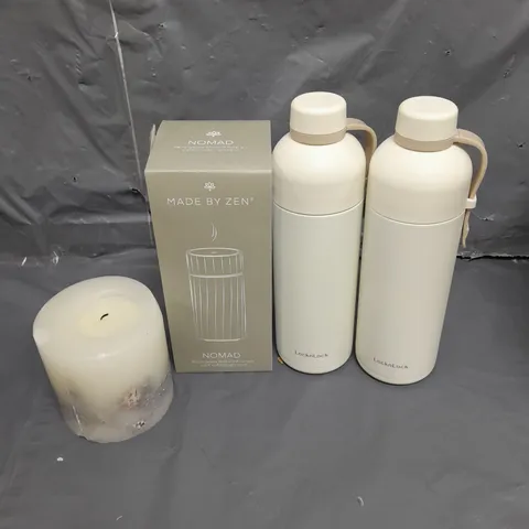 APPROXIMATELY 10 ASSORTED HOUSEHOLD PRODUCTS TO INCLUDE MADE BY ZEN, SCENTED CANDLES, LOCKABLE DRINKS CONTAINERS ETC 