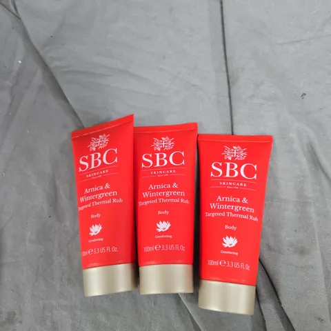 SBC ARNICA & WINTERGREEN TARGETED THERMAL RUB BODY 100ML – SET OF 3 TUBES 