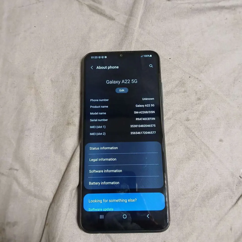 SAMSUNG GALAXY A22 5G SMARTPHONE – BLACK