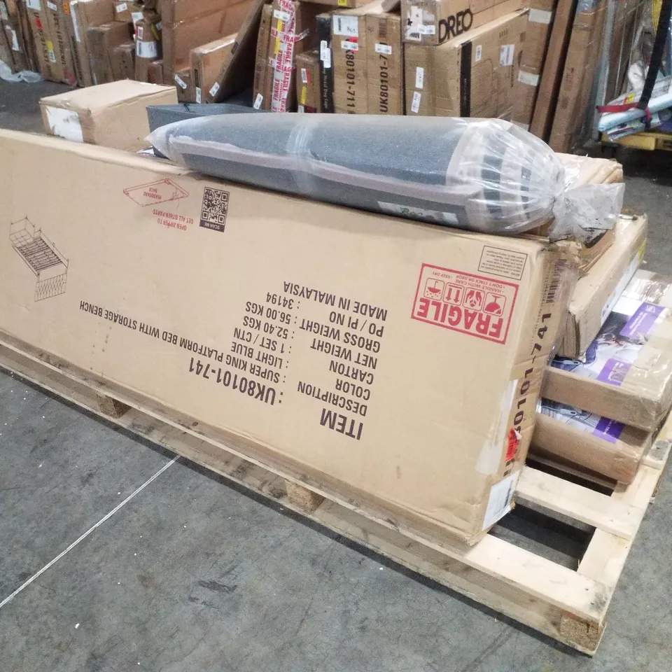 PALLET CONTAINING ASSORTED FLATPACK FURNITURE PARTS 