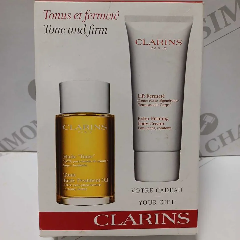 CLARINS TONE AND FIRM SKINCARE SET 
