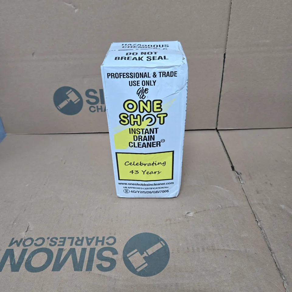 6 X ONE SHOT INSTANT DRAIN CLEANER 1000ML BOXED