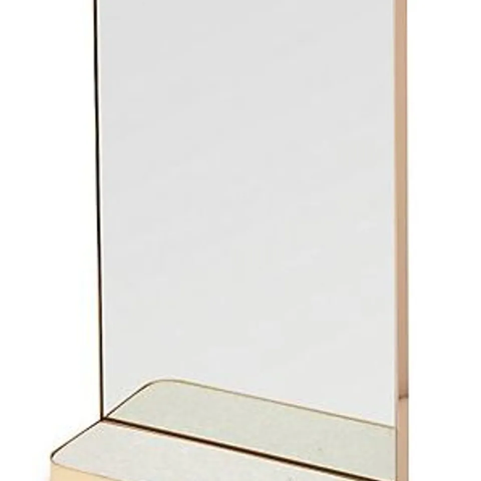 BRAND NEW BOXED K BY KELLY HOPPEN RECTANGULAR WALL MIRROR WITH SHELF