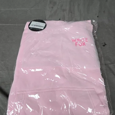 BAGGED WHITE FOX WITH LOVE ALWAYS OVERSIZED HOODIE - SIZE XXS/XS